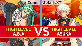 GGST ▰ Zoner | Kshuewhatdamoo (A.B.A) vs SolarisXT (Asuka). High Level Gameplay