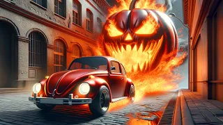 Car Hide and Seek in the City with SCARY Pumpkin Drones in BeamNG Drive Mods!