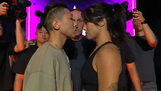Xiong Jing Nan vs. Angela Lee - Weigh-in Face-Off - (ONE on Prime Video 2) - /r/WMMA