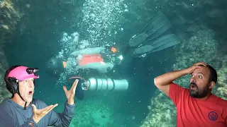 Divers React to cave explorer being sucked into a syphon