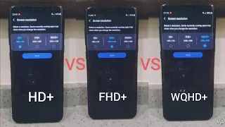 HD vs FHD vs WQHD Screen Smartphone Comparison, Battery, Temp, Benchmark Score  - Antutu