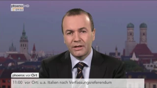 Verfassungsreferendum Italien: Manfred Weber im Tagesgespräch am 05.12.2016