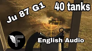 Ju-87 G1 - 40 tanks - gameplay/tutorial War Thunder