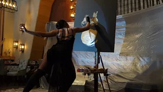 Dancing Painter Show. Art-perfirmance "Mendeleev". Artist-performer Evgeniya Kosygina