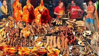 Best & Famous Cambodian Street Food - Grilled Duck, Chicken, Fish, Pork, Fish, Intestine, & More