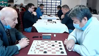 Melekhin-Abatsiyev - Rinchinov. Russian Team Draughts-64 Championship 2020 (Rapid)