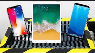 Shredding IPad IPhone Vs IPhone X max Vs Samsung Galaxy S8