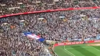 Man City fans when David Silva made it 1-0 in the FA Cup Final.