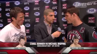 INTENSE CHAEL SONNEN vs MICHAEL BISPING VERY MAD FACE TO FACE UFC FOX 2