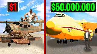 AVIÓN de $1 VS $50.000.000 en GTA 5