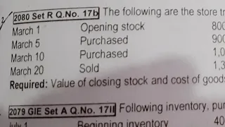 Class 12 | Periodic Inventory System | Weighted Average Method & Simple Average Method | 2080 Set R