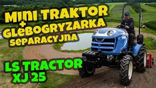 Mini ciągnik z glebogryzarką separacyjną - LS XJ 25 + glebogryzarka SB125 4FARMER ::  Traktor.com.pl