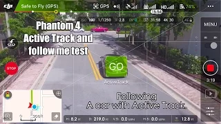 Phantom 4🚗🚁 active track Follows a CAR :) in 4k