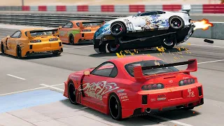 Epic Race Disasters! Realistic Racing Crashes in BeamNG.Drive - Carnage on the Track!