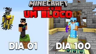 SOBREVIVI 100 DIAS EM UM BLOCO NO MINECRAFT HARDCORE - O FILME