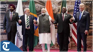 G20 Summit: Handshake between India, USA, Brazil, South Africa and World Bank