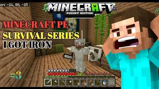 I GOT FULLY IRON ARMOR AND TOOL IN MGINECRAFT MCPE SURVIVAL SERIES EP #minecraft #3