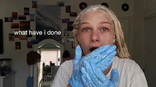 BLEACHING MY HAIR AT HOME AND DYING IT LAVENDER (why did i do this)