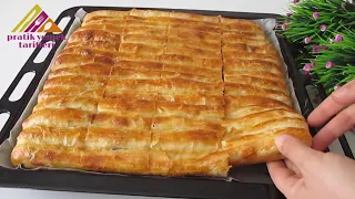 Nasıl Yapıldığına İNANAMAYACAKSINIZ❗EVDE UN, SU, TUZ Varsa HERKES Yapabilir🤚Kolay ve Lezzetli Börek😋