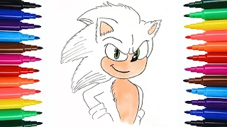 How to Draw SONIC the Hedgehog | Easy Fun Drawing | #art #sonic #cartoon #drawing #sonicthehedgehog