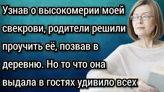 Узнав о высокомерии моей свекрови, родители решили проучить её, позвав в деревню. Аудио рассказы