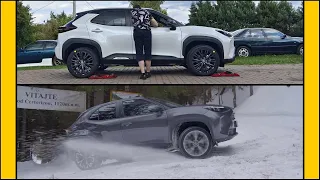 SLIP TEST vs SNOW & ICE - Toyota Yaris Cross Hybrid AWD-i - @4x4.tests.on.rollers