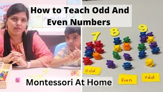 Odd and Even Numbers for kids | How to teach odd and even Montessori way | Montesssori at home