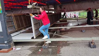 AUTO CHOC démontage à Barentin fin de la fête foraine