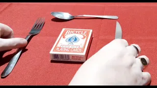 Knife Through Deck Of Cards Magic Trick