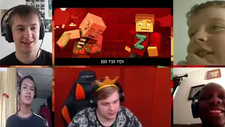 PIGMAN RAP | ZAMination Version (Minecraft Animation Music Video)Dan Bull [REACTION MASH-UP]#581