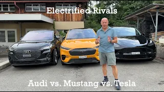 Which is the best compact electric SUV: Audi Q4 vs. Ford Mustang Mach-E vs. Tesla Y