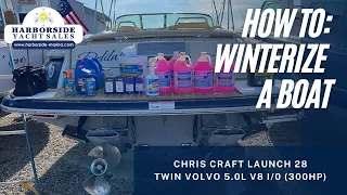 How To Winterize a Boat- Twin Volvo Penta 5.0L V8 I/O