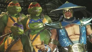 Injustice 2: TMNT Vs Raiden | All Intro/Interaction Dialogues & Clash Quotes + Super Moves
