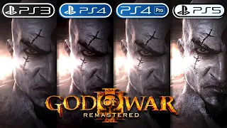 God of War 3 | PS3 vs PS4 vs PS4 Pro vs PS5 | Graphics Comparison (Side by Side) 4K