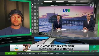 Tennis Channel Live: Djokovic Returns To Tour