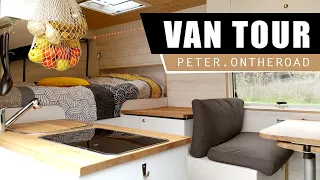 VAN TOUR du FOURGON AMÉNAGÉ de PETER.ONTHEROAD un DIGITAL NOMAD ( Vanlife)