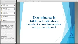 NCCDH Webinar: Examining early childhood indicators