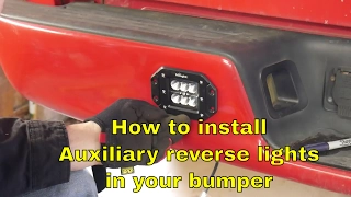 How to install auxiliary reverse lights in a bumper