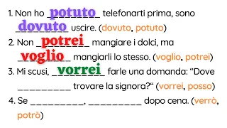 Italian modal verbs | Potere, volere, dovere | Grammar class level B1/2 | Learn italian free lessons