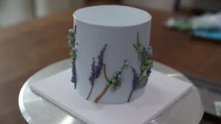 Blueberry decorating cake/ Korean Flower cake/ Flower cake/ 블루베리 케이크/ 플라워 케이크