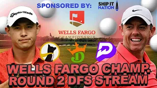 Wells Fargo Champ. Round 2 Preview + Live Chat Draftkings DFS Showdown, Underdog + Prize Picks Props