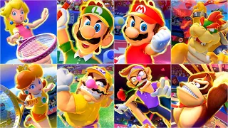 Mario Tennis Aces - All Characters Special Shots & Entrance Animations - Nintendo (2K 60FPS)