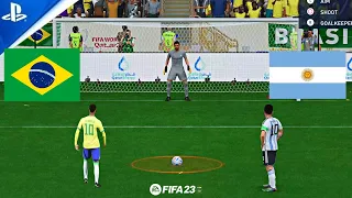 FIFA 23 ARGENTINA VS BRAZIL FIFA WORLD CUP FINAL PENALTIES HD MESSI VS NEYMAR