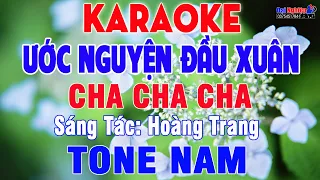 Ước Nguyện Đầu Xuân Karaoke Tone Nam Cha Cha Cha Nhạc Sống Cực Phê || Karaoke Đại Nghiệp