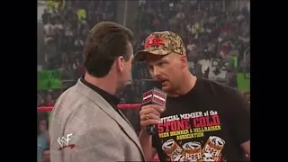 Stone Cold Steve Austin Does Not Trust Vince McMahon Entrance Pop WWE Raw 8-1-2001