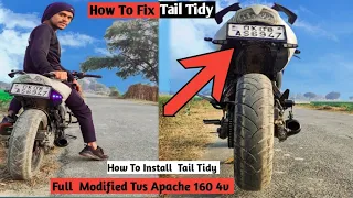 How To Install Tail Tidy For Tvs Apache Rtr 160 4v & 200 ||Best Tail Tidy ever|| Modification  Start