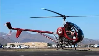 Flight in Hughes 269 (Schweizer) Helicopter Falcon Field Arizona N269TT (GoPro)