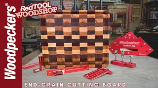 End Grain Cutting Board with Juice Groove and CUSTOM Handles! l RedTOOL WOODSHOP