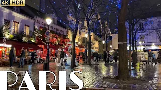 🇫🇷[PARIS 4K] WATCHING PEOPLE "PLACE DU TERTRE IN MONTMARTRE" (4K 60FPS VERSION) 26/JANUARY/2024