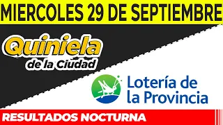 Resultados Quinielas nocturnas de la Ciudad, Buenos Aires Miércoles 29 de Septiembre